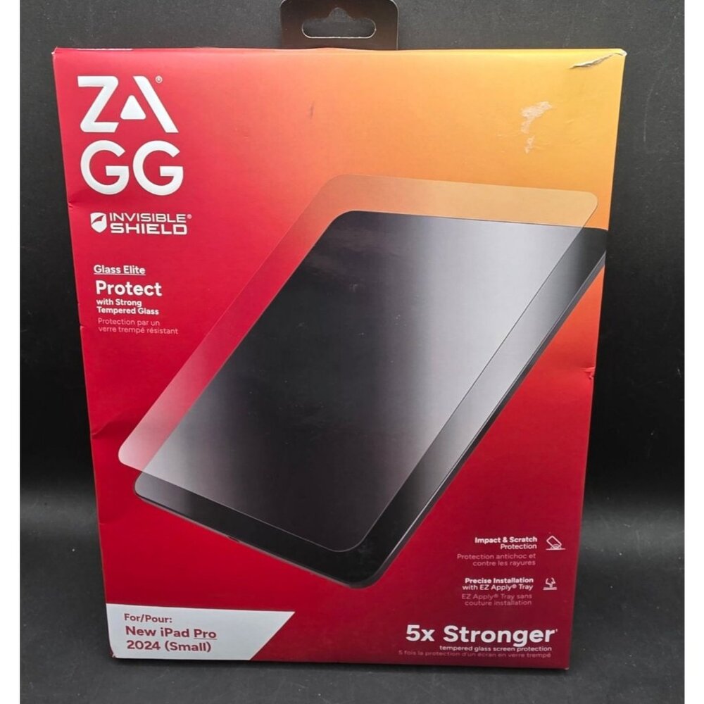 Zagg InvisibleShield Glass Elite Screen Protector For New iPad Pro 2024 Small